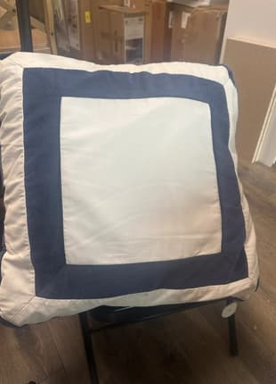 Threshold navy velvet border pillow, new with tags